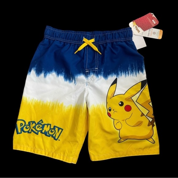 NEW Pokemon pickachu boys swim trunks new with tags UPF 50 - Picture 3 of 8